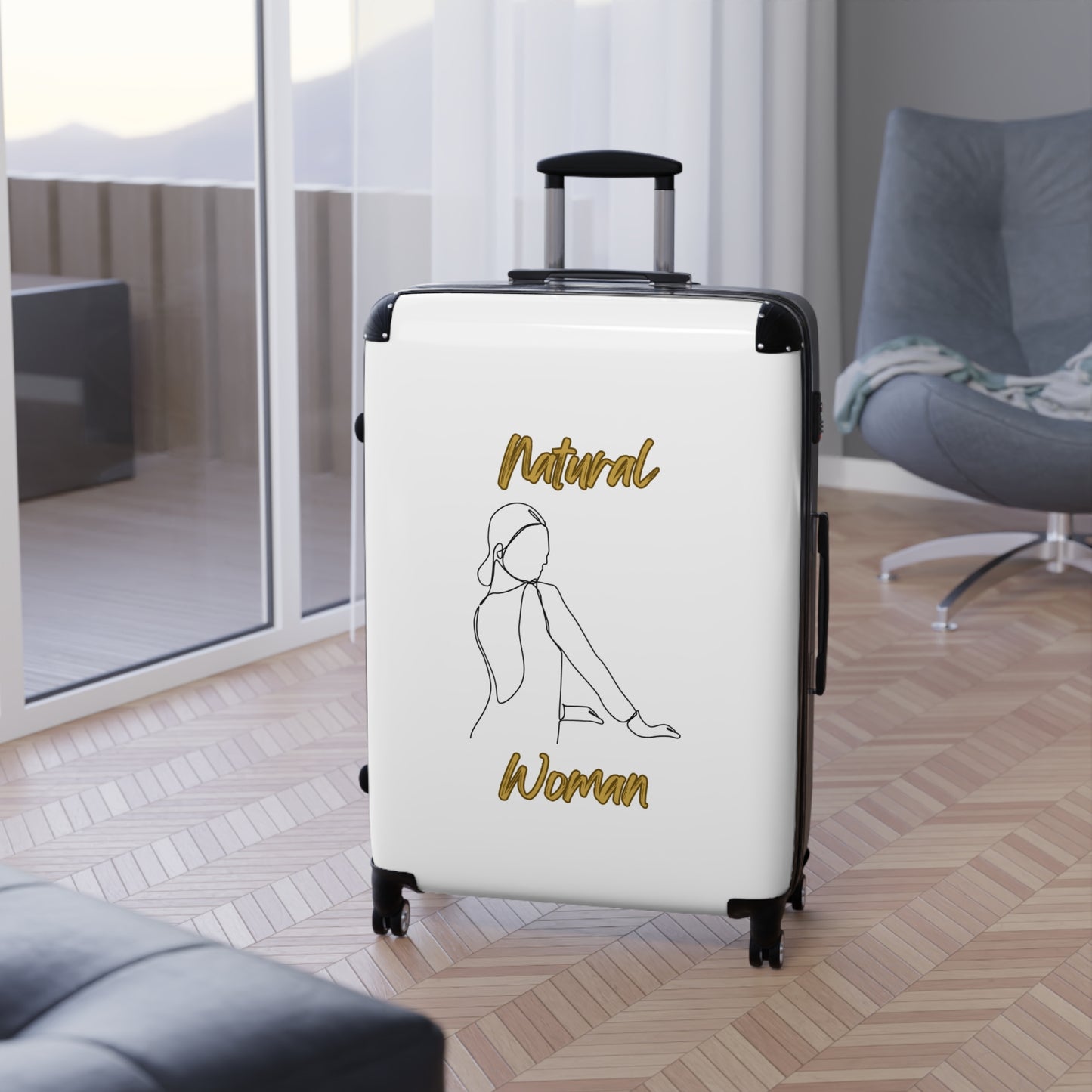 Natural Woman Hands Ready (BL) Suitcase WHITE