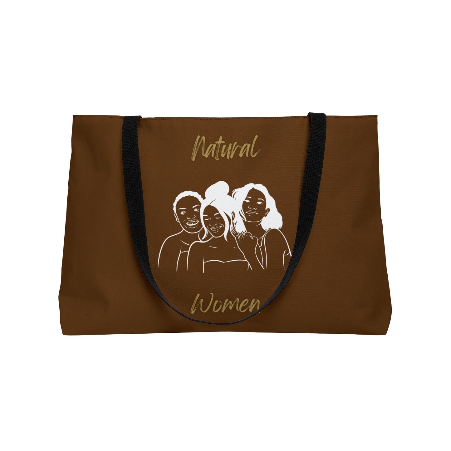 Natural Women Laughing Friends (WL) Weekender Tote Bag BROWN