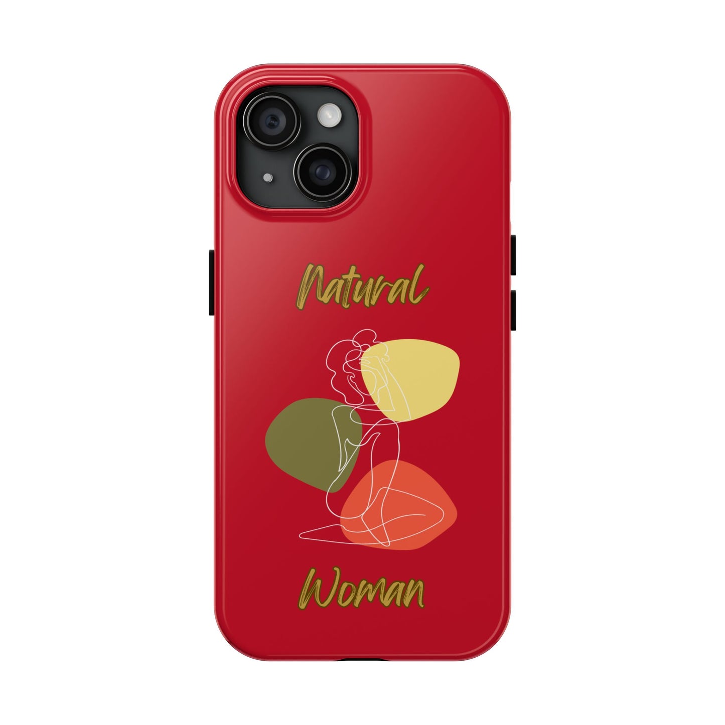Natural Woman Colorful Pose (WL)Tough Phone Cases DARK RED