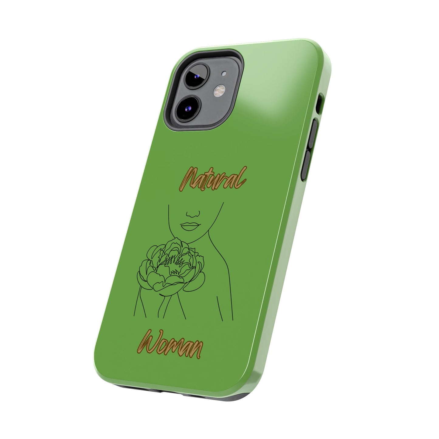 Natural Woman Kissed Flower (BL)Tough Phone Cases GREEN