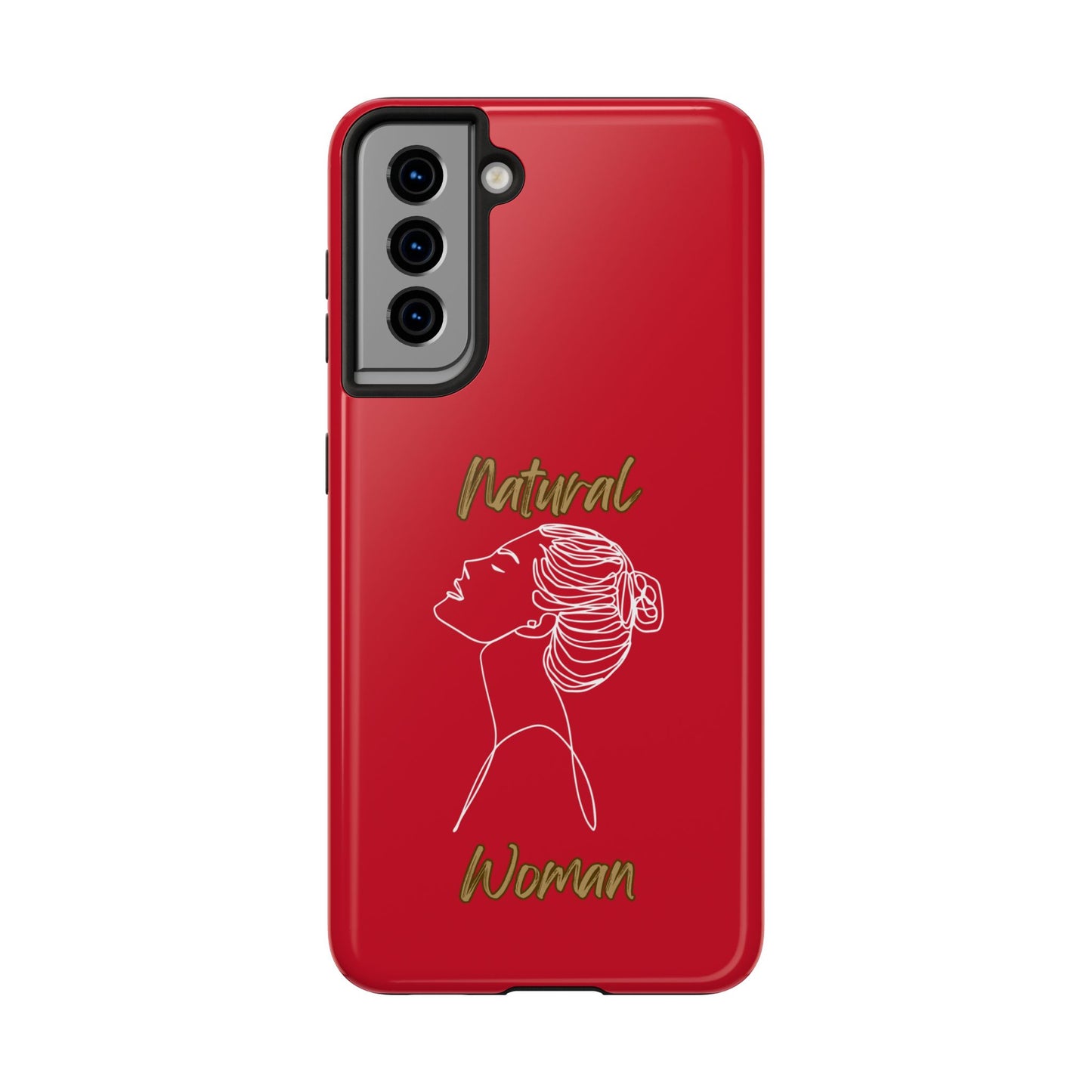 Natural Woman Wet Bun (WL) Tough Phone Cases DARK RED