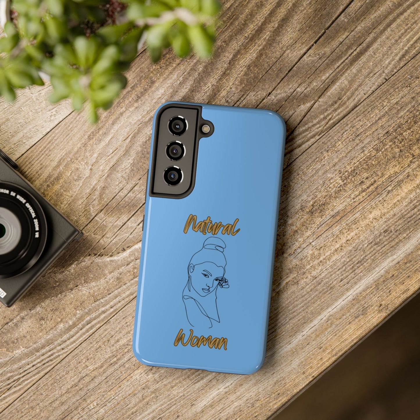 Natural Woman Sassy Bun (BL) Tough Phone Cases LIGHT BLUE