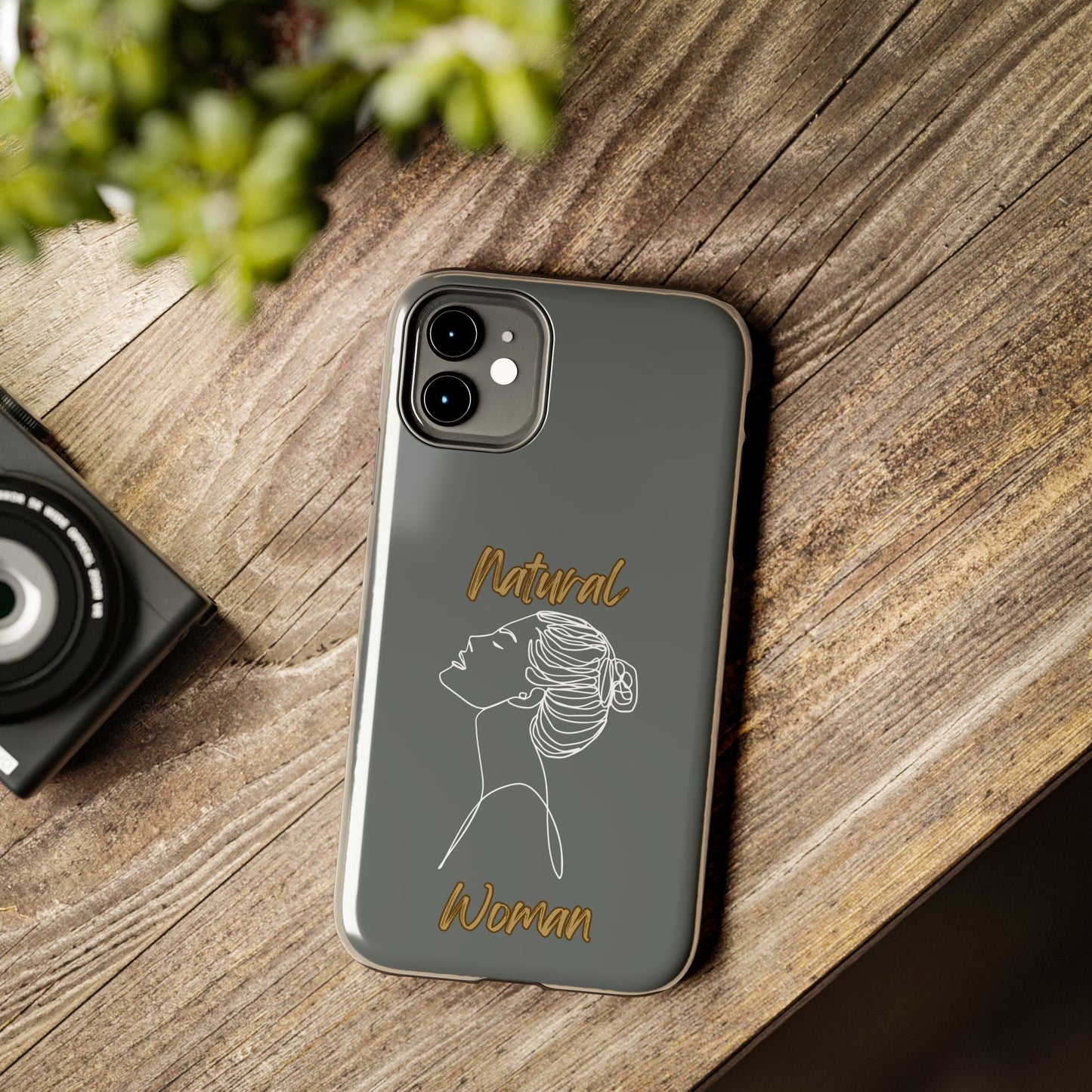 Natural Woman Wet Bun (WL) Tough Phone Cases DARK GREY