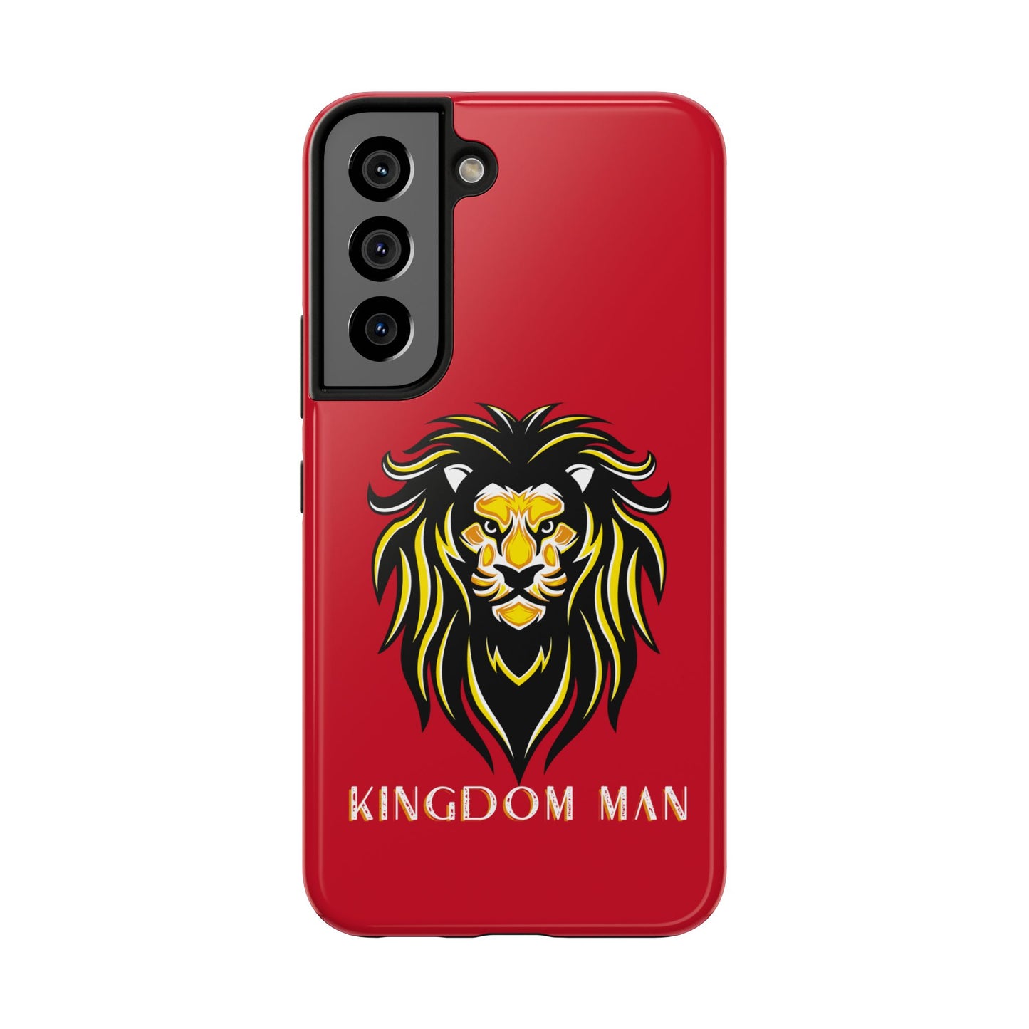 Kingdom Man (White-Gold Label) Tough Phone Case DARK RED