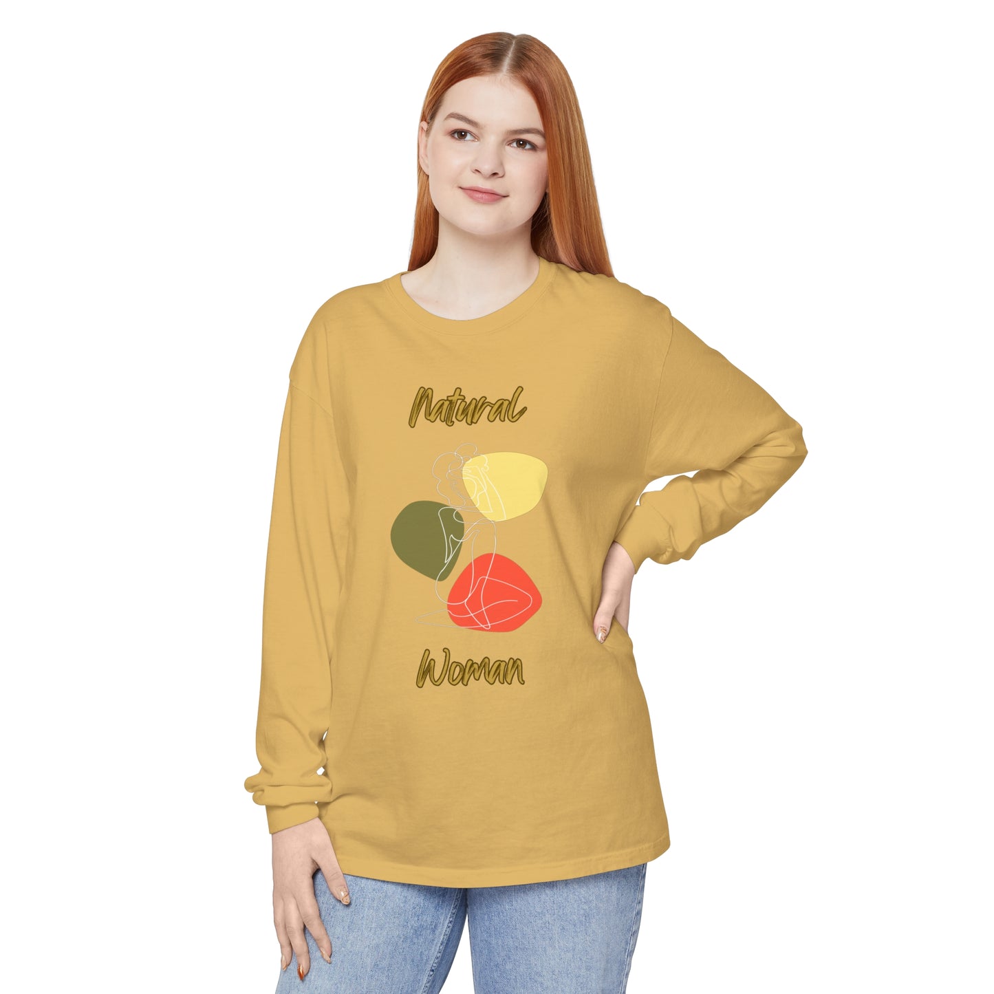 Natural Woman Colorful Pose (WL) Long Sleeve T-Shirt