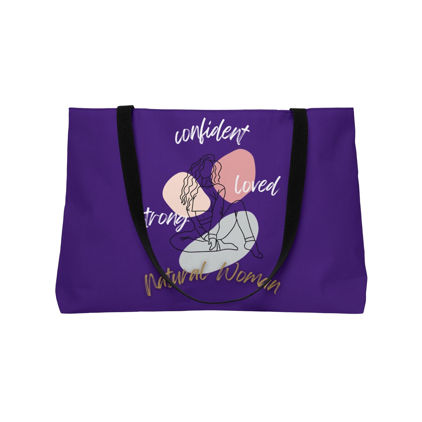 Natural Woman Strong Confident Loved (WL) Weekender Tote Bag PURPLE