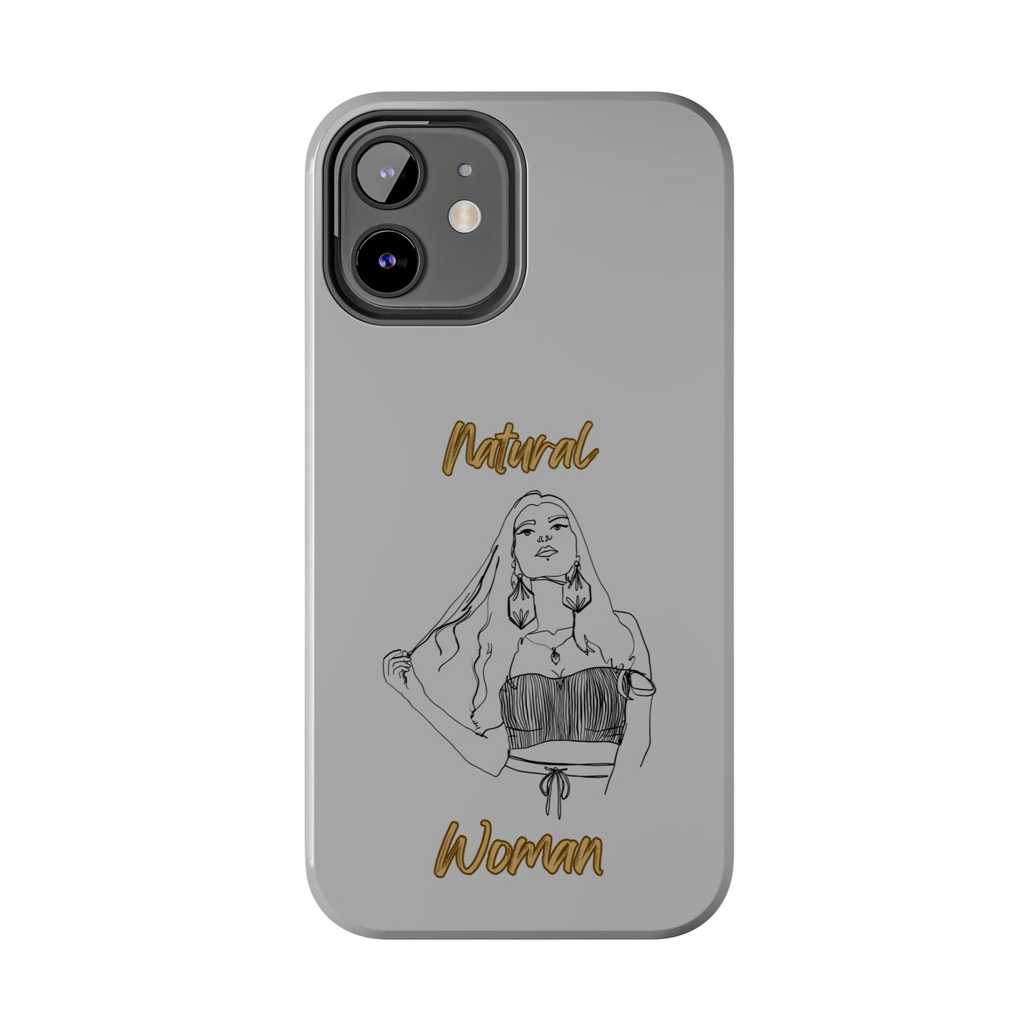 Natural Woman Thinking (BL)Tough Phone Cases LIGHT GREY