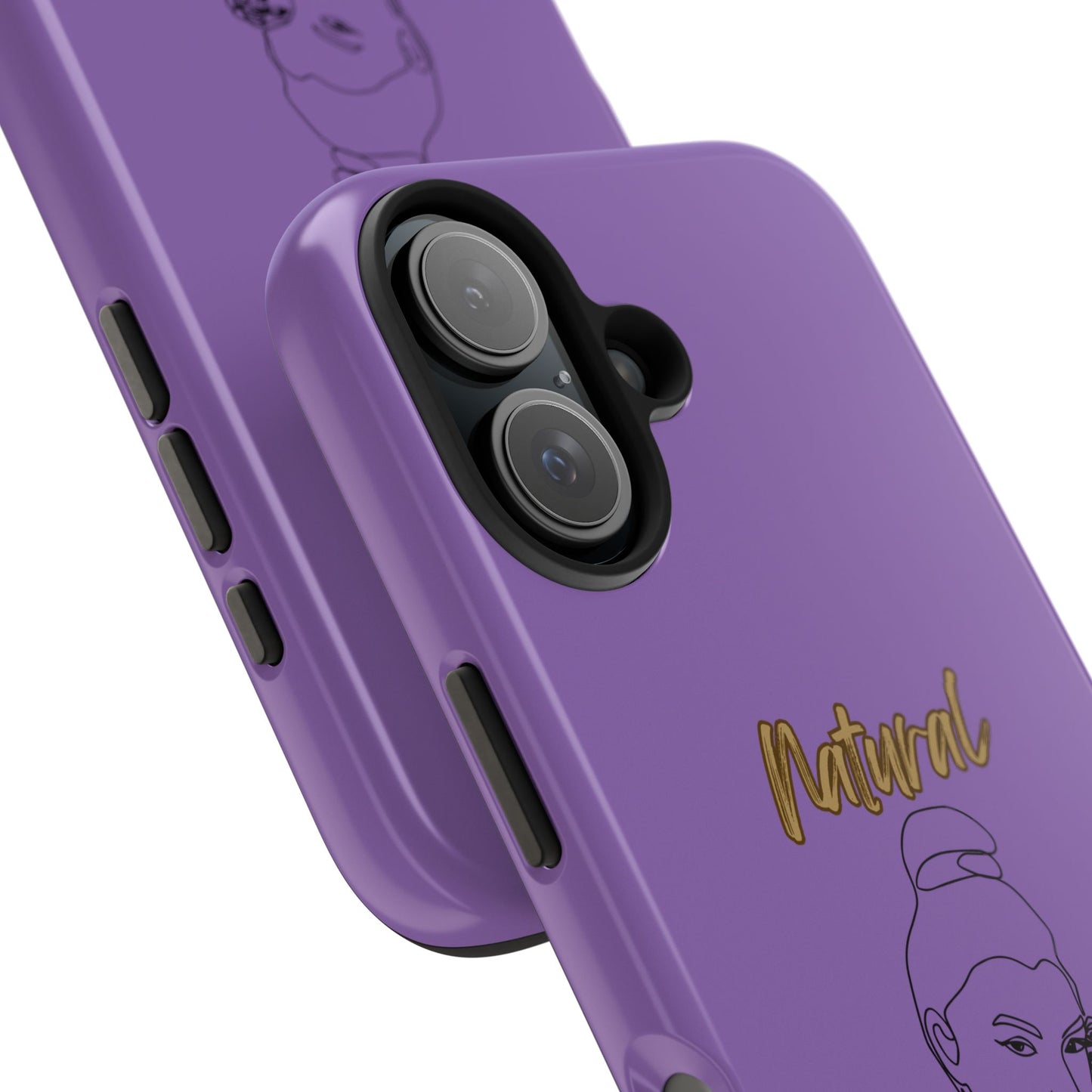 Natural Woman Sassy Bun (BL) Tough Phone Cases LIGHT PURPLE