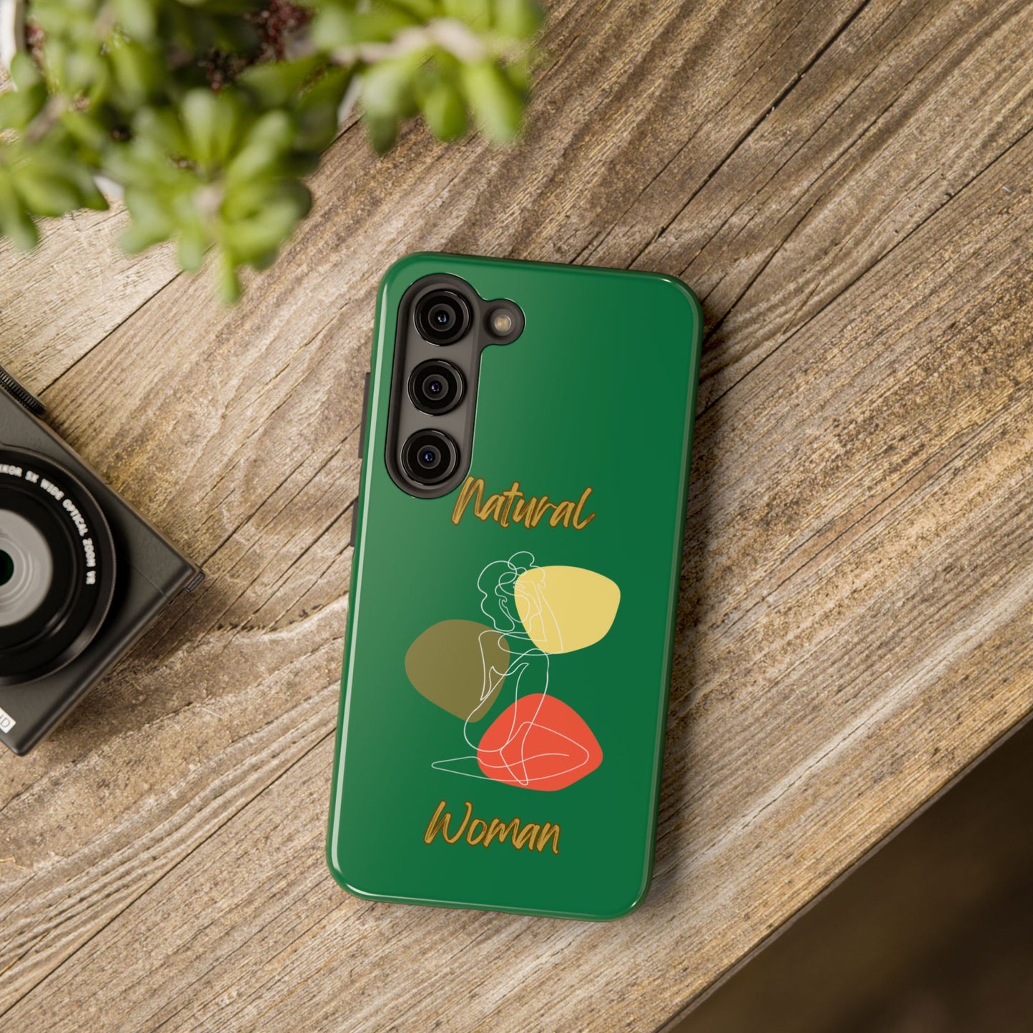 Natural Woman Colorful Pose (WL)Tough Phone Cases DARK GREEN
