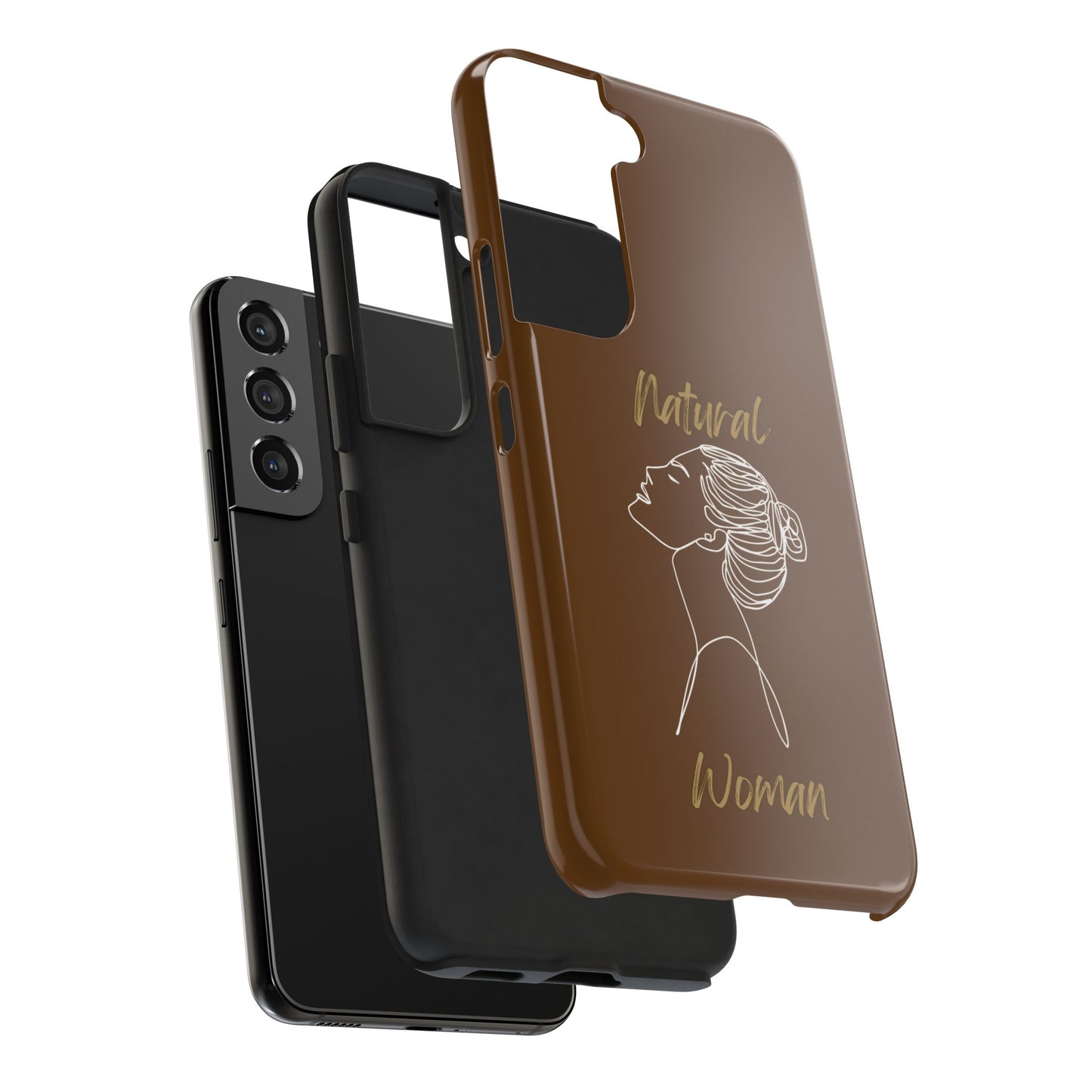 Natural Woman Wet Bun (WL) Tough Phone Cases BROWN