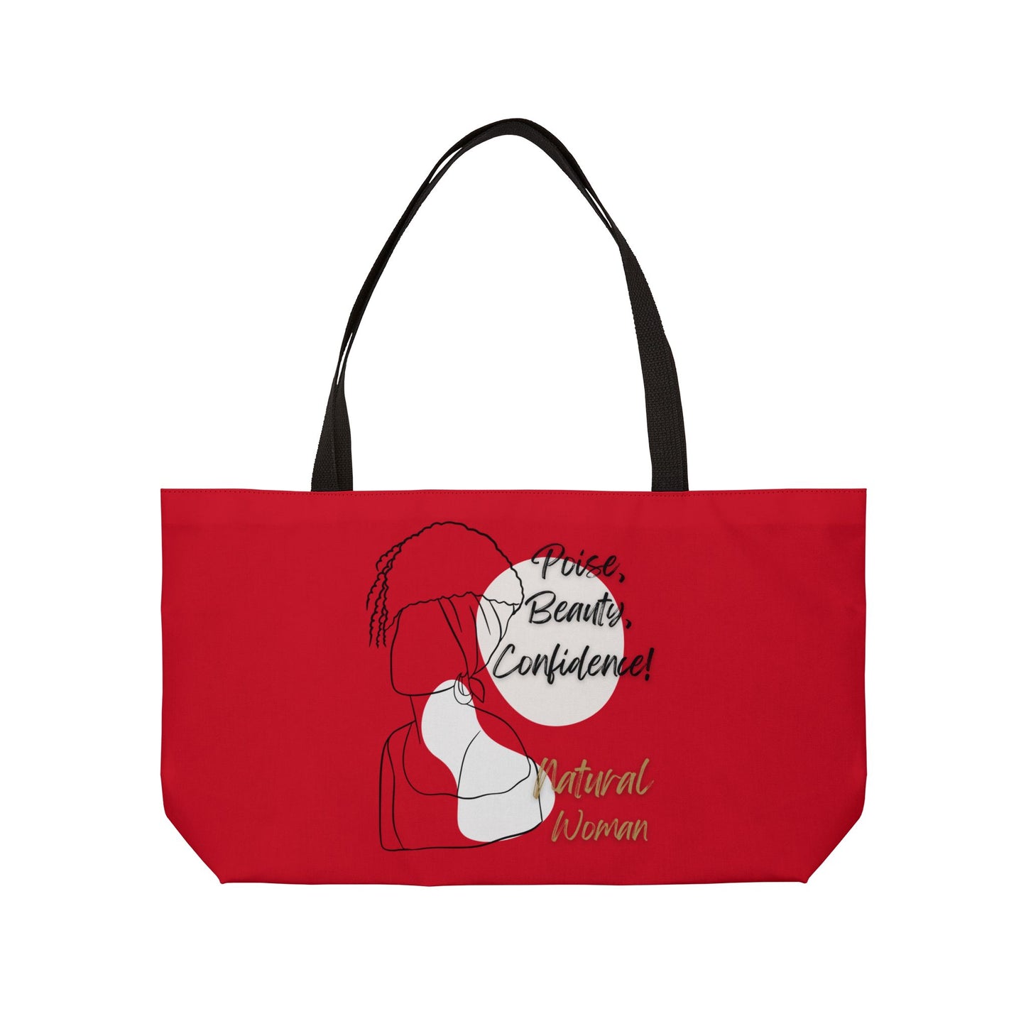 Natural Woman Puff (BL) Weekender Tote Bag DARK RED