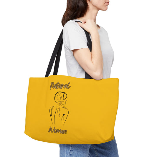 Natural Woman Back (BL) Weekender Tote Bag YELLOW