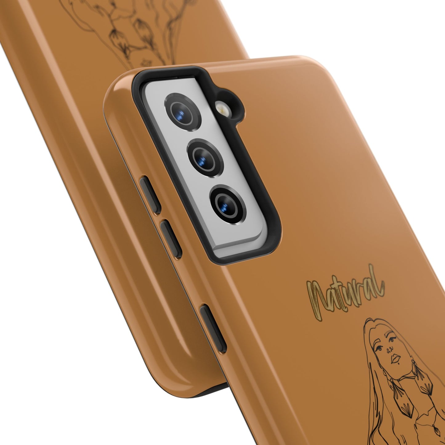 Natural Woman Thinking (BL)Tough Phone Cases LIGHT BROWN