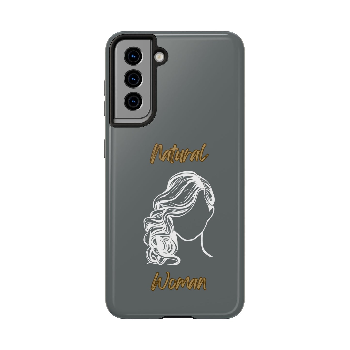 Natural Woman Long Curl (WL)Tough Phone Cases DARK GREY