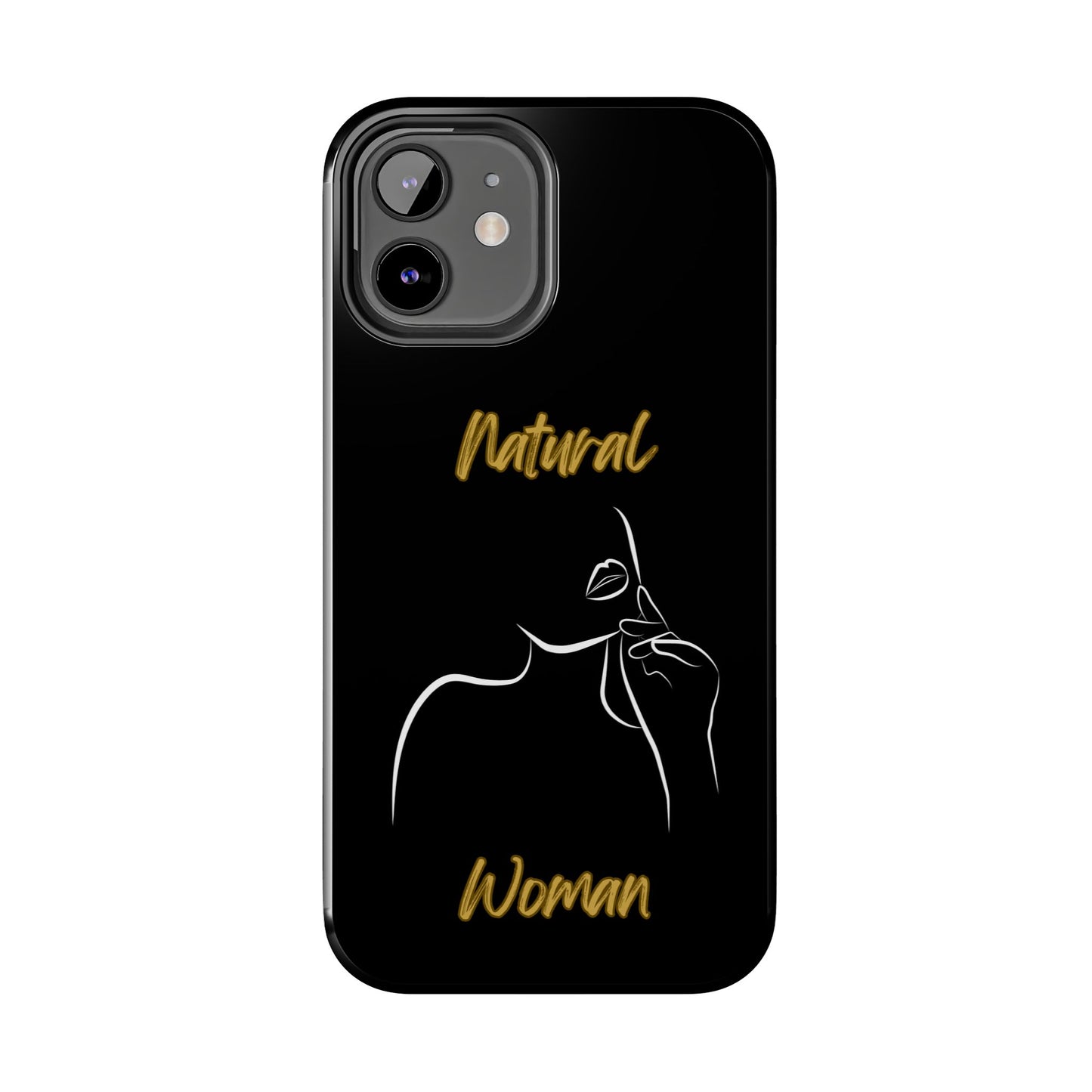Natural Woman Chin Up (WL)Tough Phone Cases BLACK