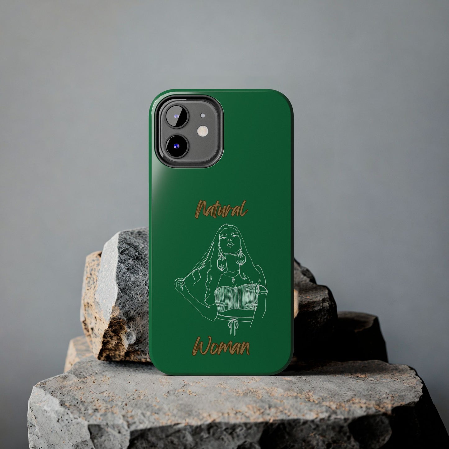 Natural Woman Thinking (WL)Tough Phone Cases DARK GREEN