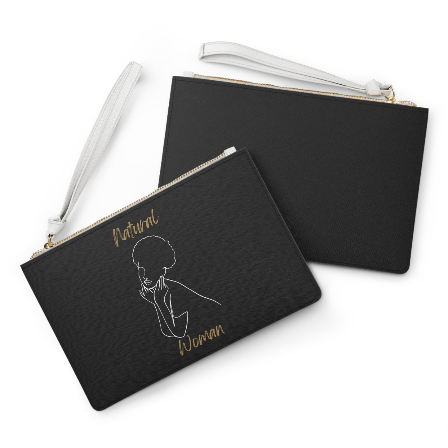 Natural Woman Cute Afro (WL) Clutch Bag BLACK