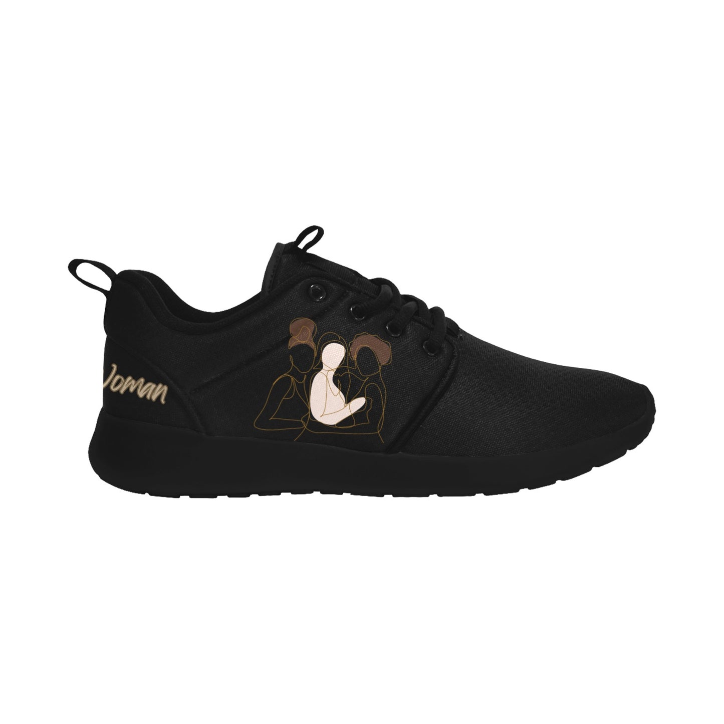 Natural Women FRIENDS (WL) BLACK w/ Black Sole Sneakers