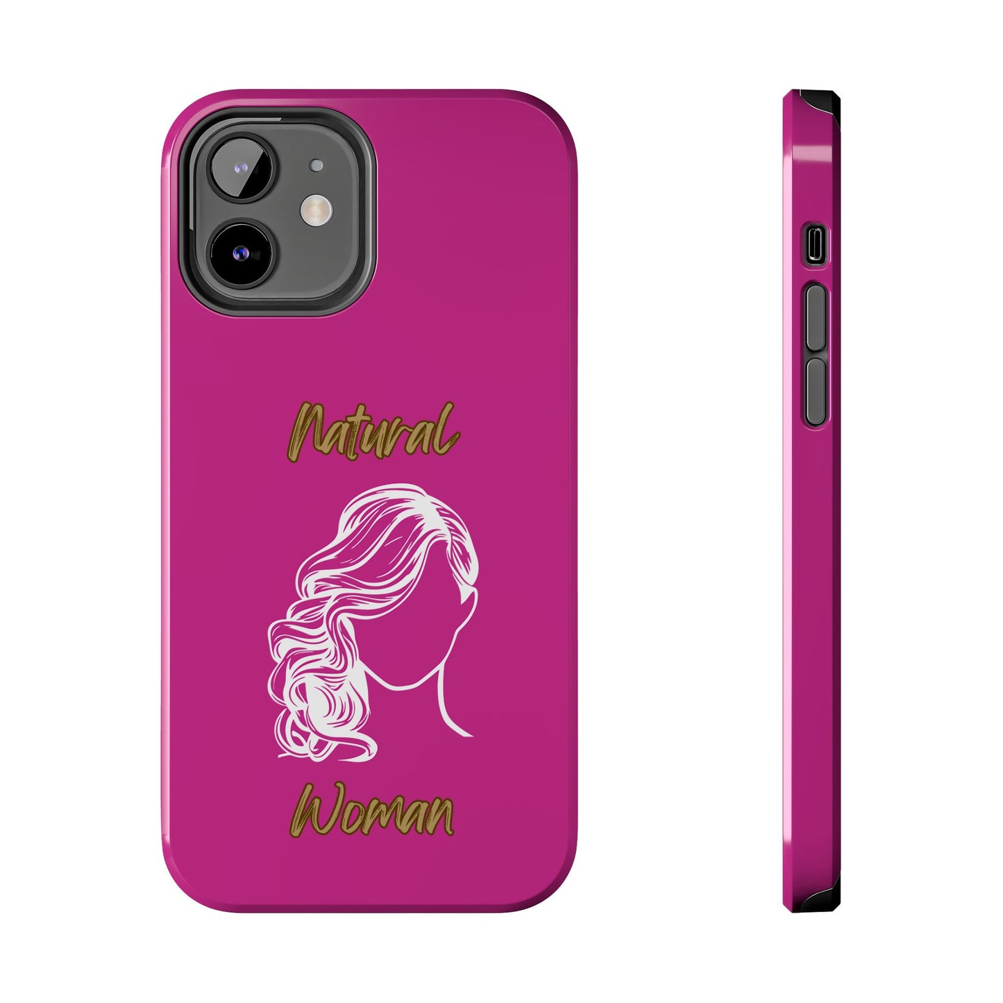 Natural Woman Long Curl (WL)Tough Phone Cases PINK