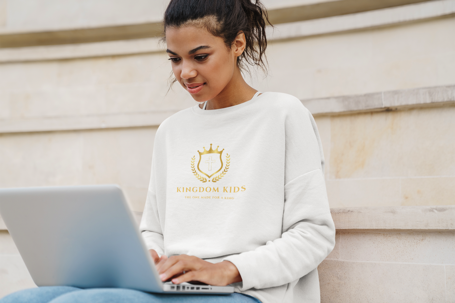 Kingdom Kids Youth Crewneck Sweatshirt - Faith-Inspired, Ephesians 6:1