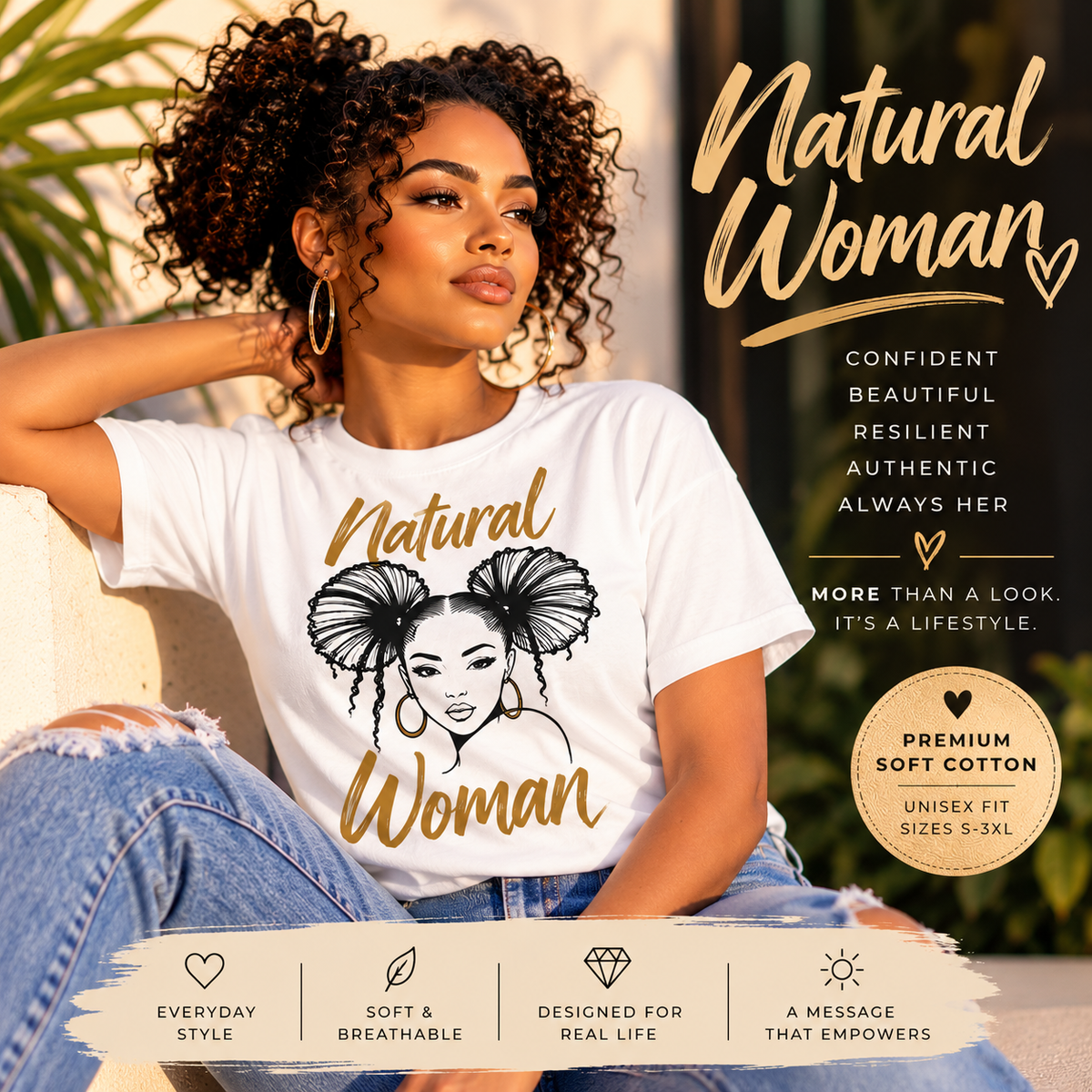 Natural Woman Graphic Tee | Women’s Inspirational T-Shirt