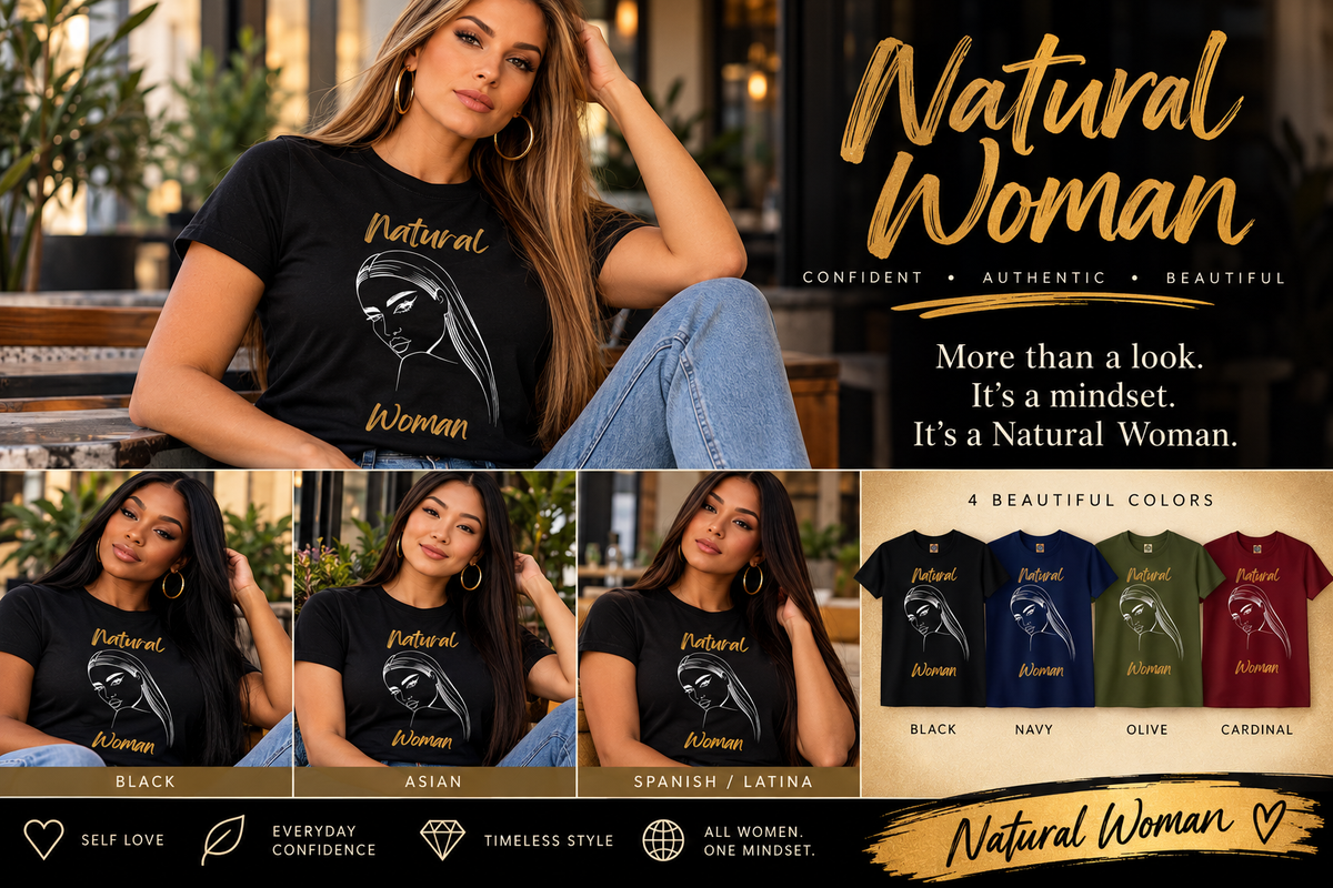 Natural Woman “The Stare” Graphic Tee | Women’s Inspirational T-Shirt