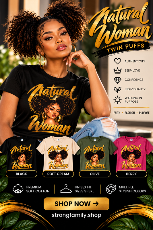 Natural Woman "Twin Puffs" Graphic Tee | Women’s Inspirational T-Shirt