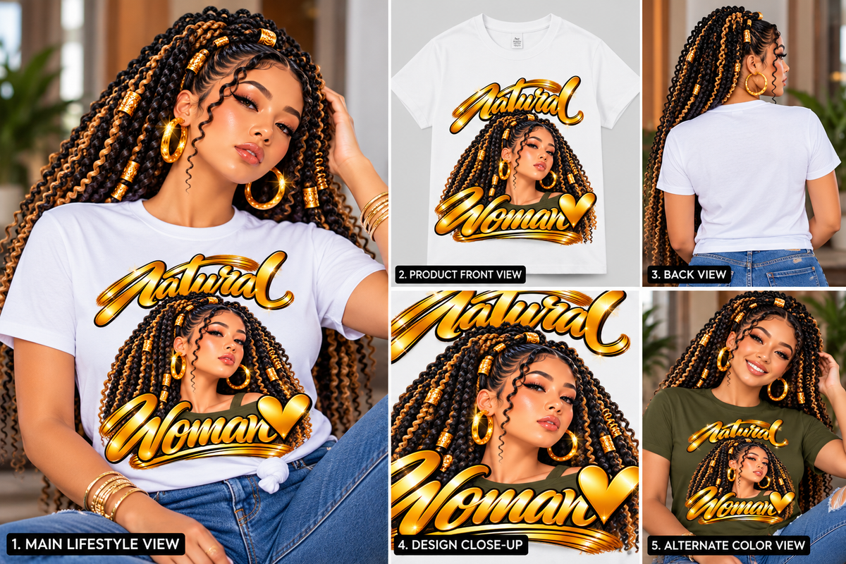 Natural Woman Twists Graphic Tee – Asian Edition | Strong Family