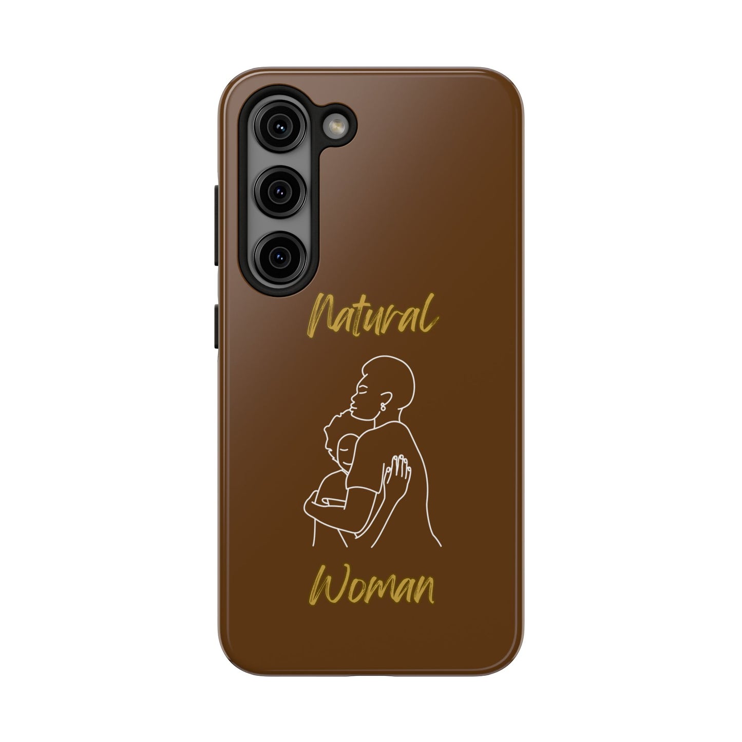 Natural Woman Safe With Momma (WL) Tough Phone Cases BROWN