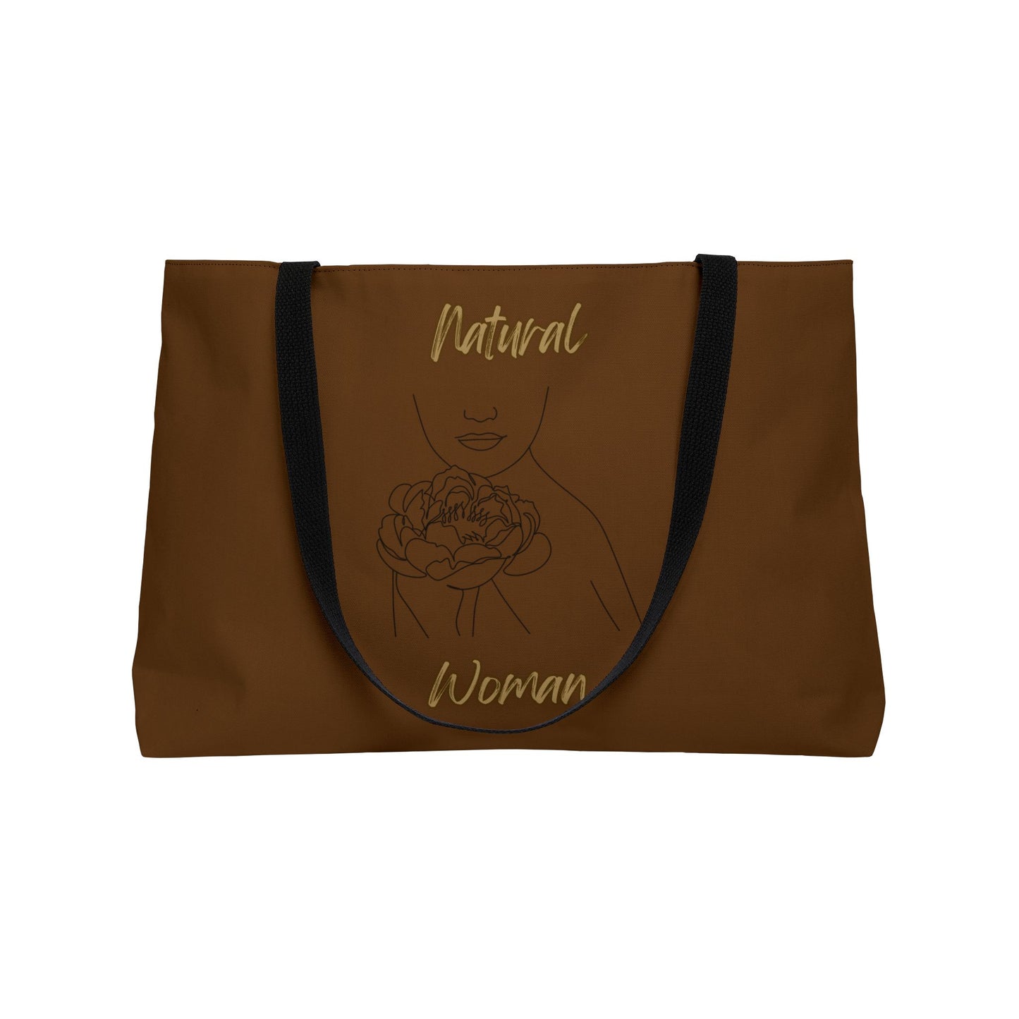 Natural Woman Kissed Flower (BL) Weekender Tote Bag BROWN