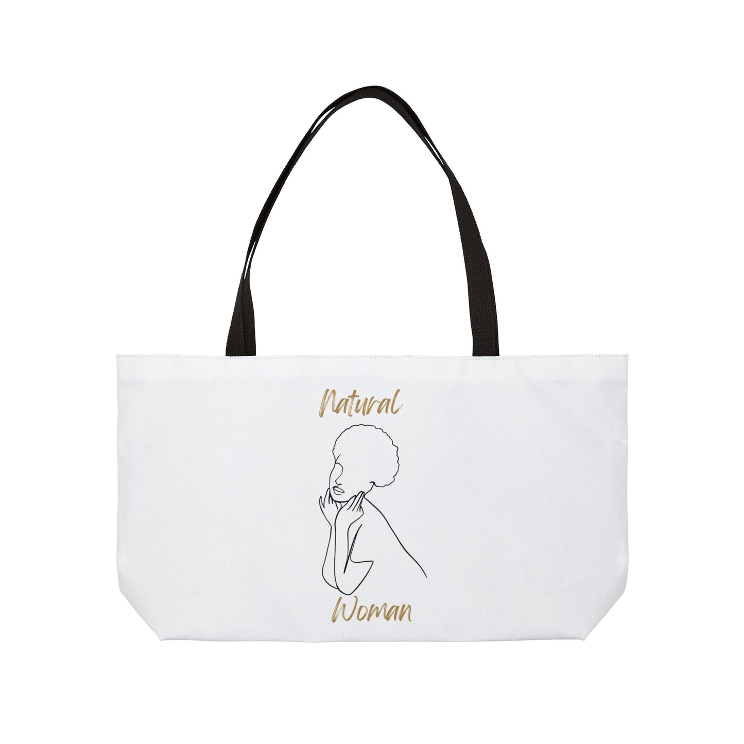 Natural Woman Cute Afro (BL) Weekender Tote Bag WHITE