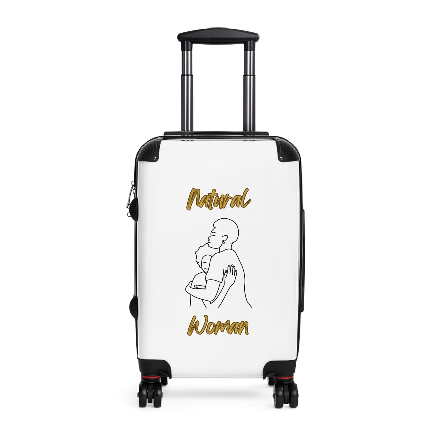 Natural Woman Safe With Momma (BL) Suitcase WHITE