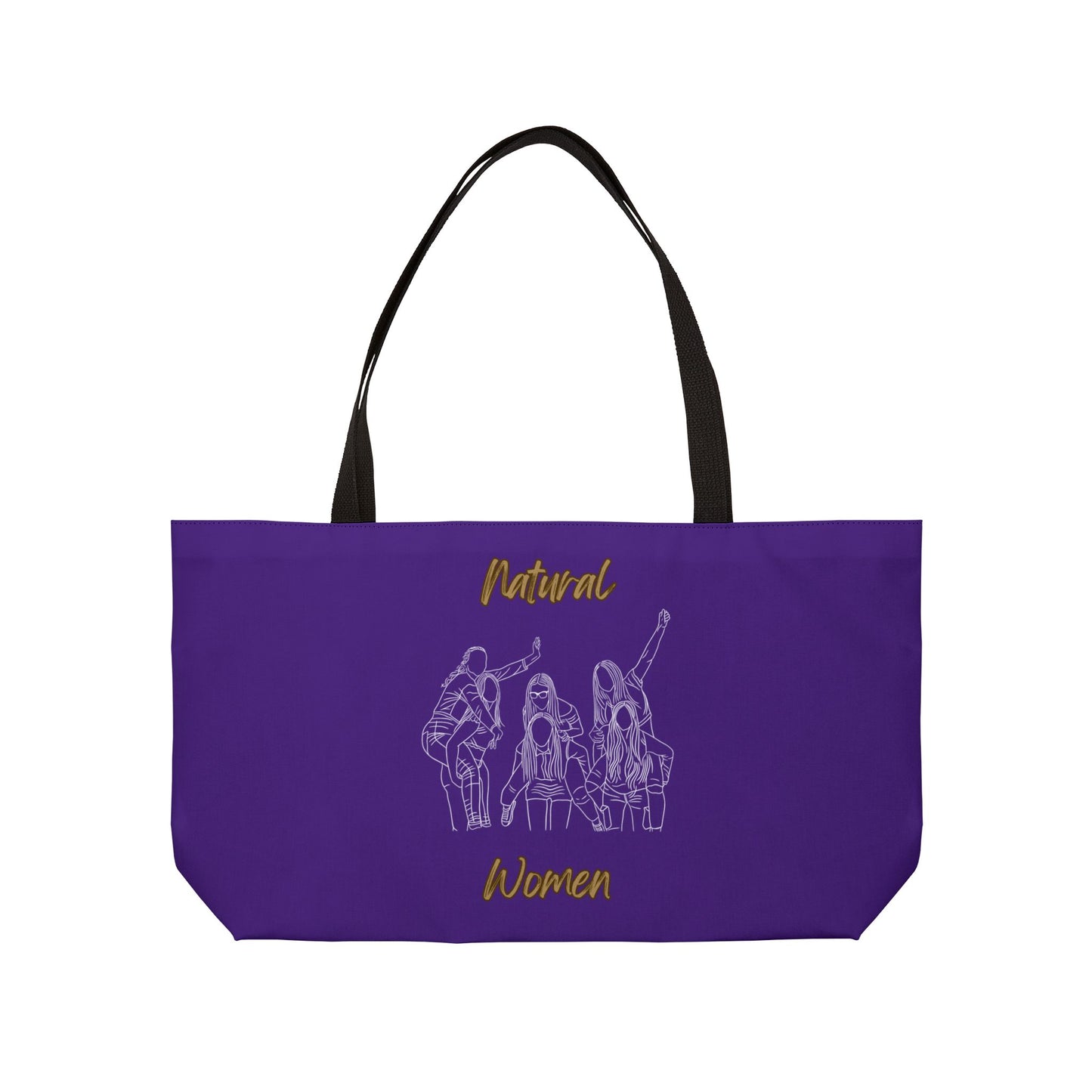 Natural Women Piggy Back (WL) Weekender Tote Bag PURPLE