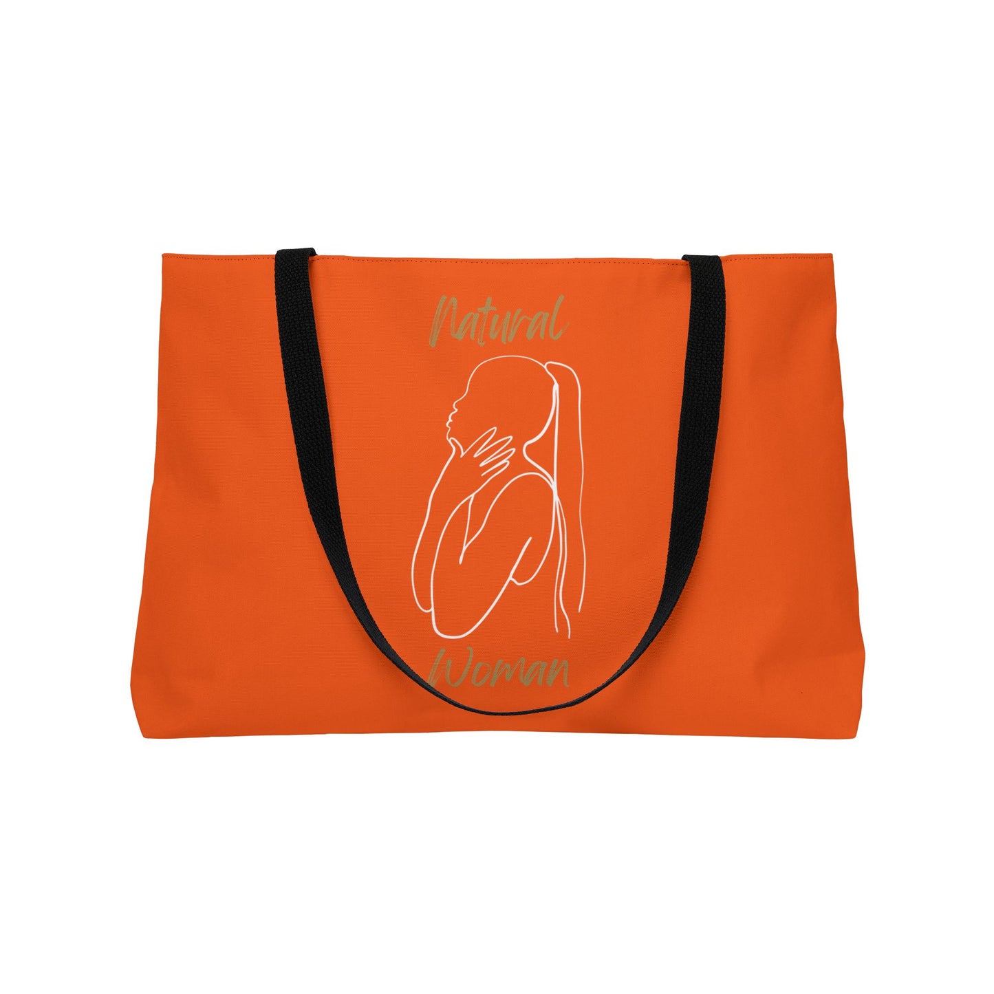 Natural Woman Ponytail (WL) Weekender Tote Bag ORANGE