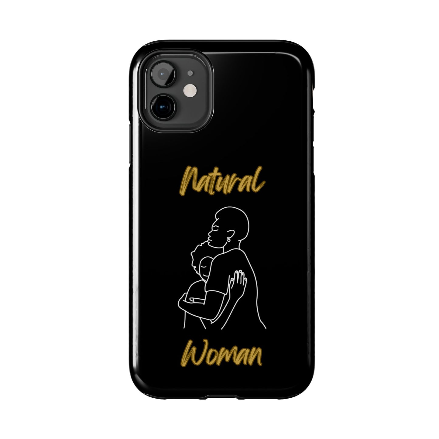 Natural Woman Safe With Momma (WL) Tough Phone Cases BLACK