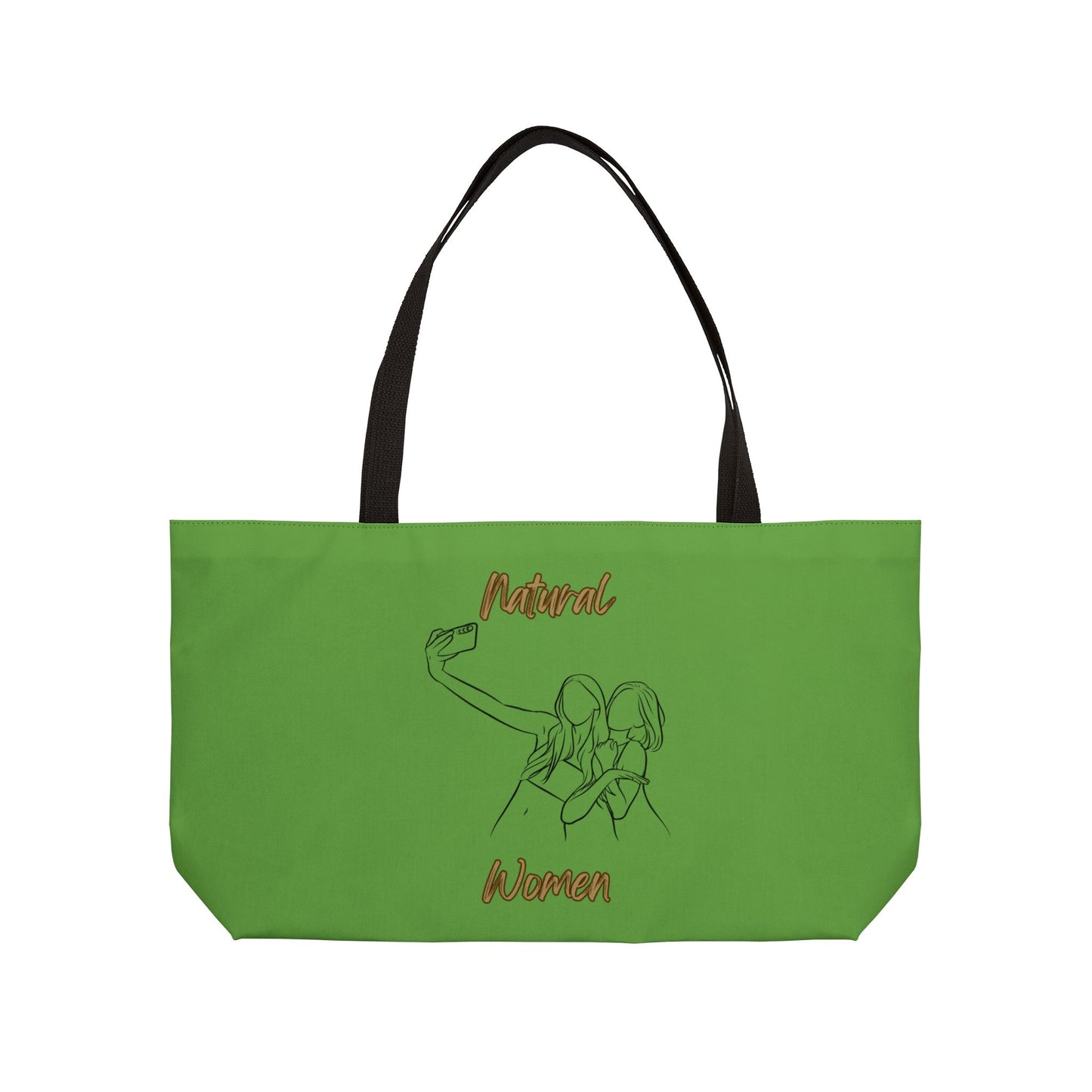 Natural Women Friends Selfie (BL) Weekender Tote Bag GREEN