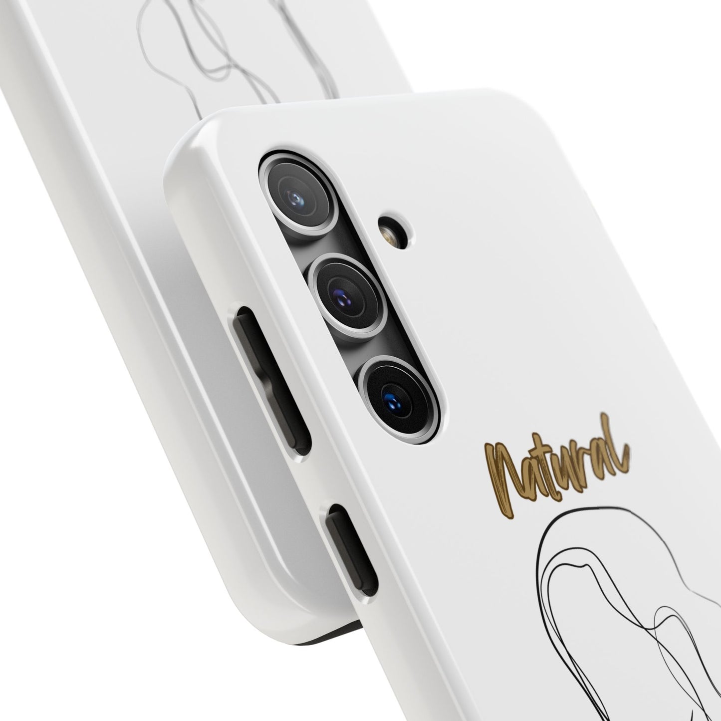Natural Woman Hanging Hair (BL) Tough Phone Cases WHITE