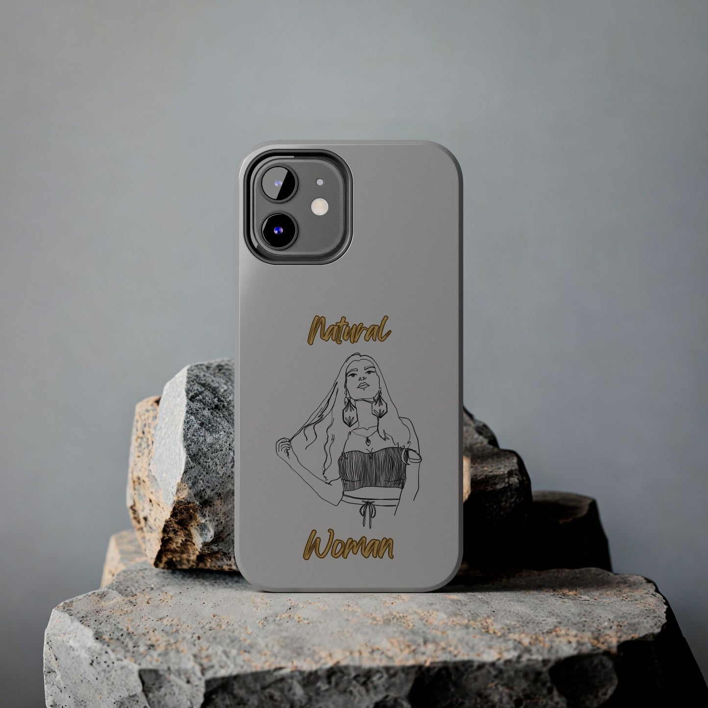 Natural Woman Thinking (BL)Tough Phone Cases LIGHT GREY