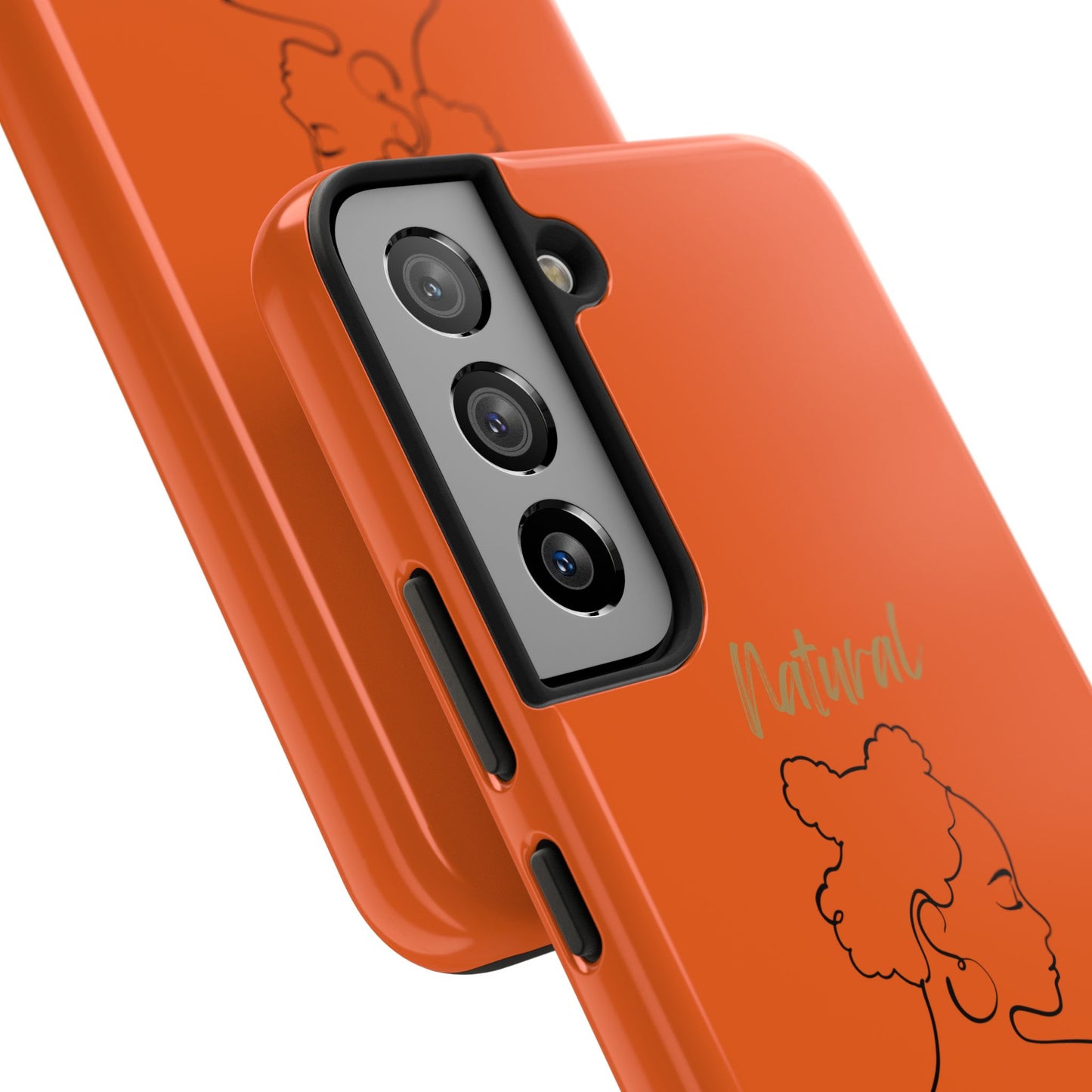 Natural Woman Twists (BL) Tough Phone Cases ORANGE