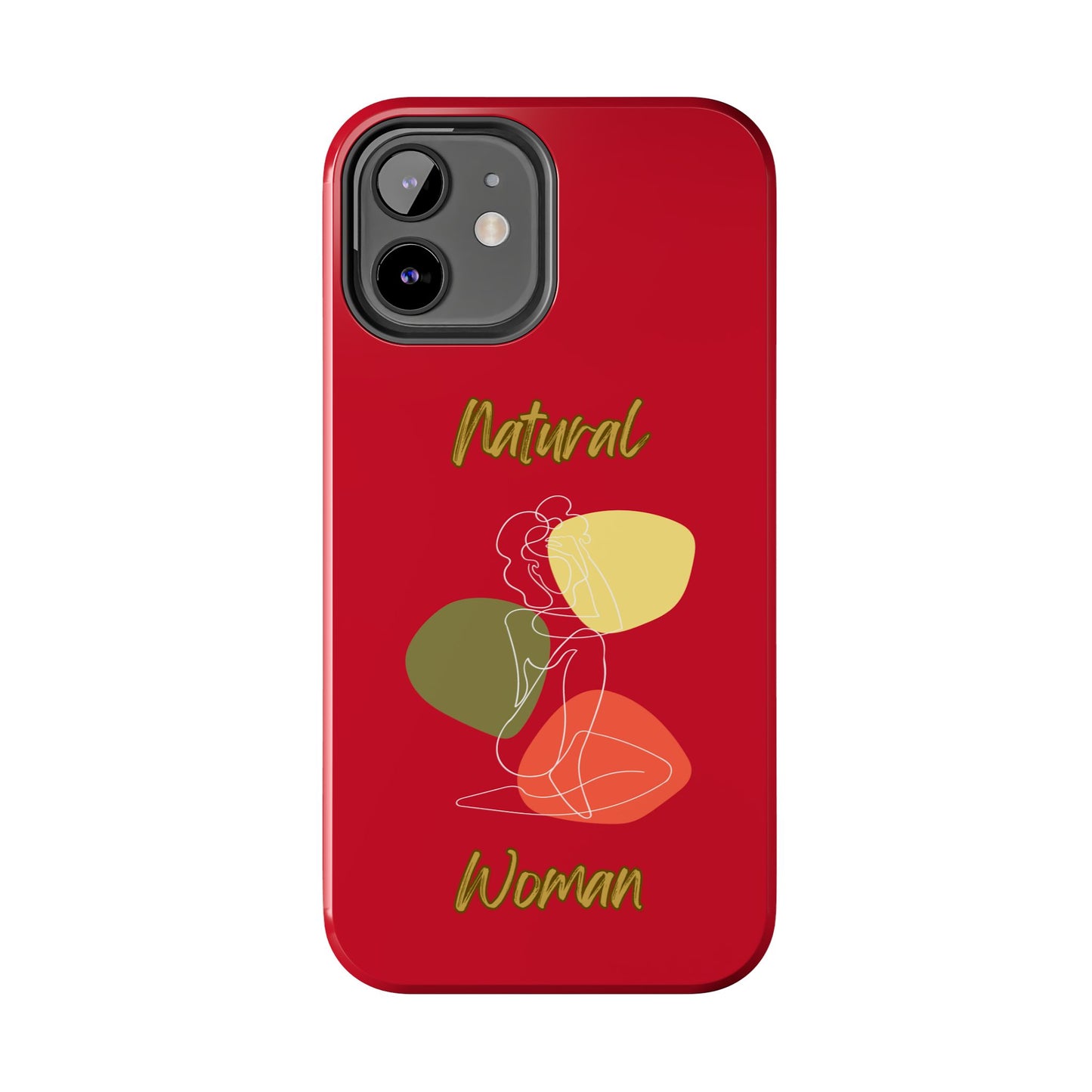 Natural Woman Colorful Pose (WL)Tough Phone Cases DARK RED