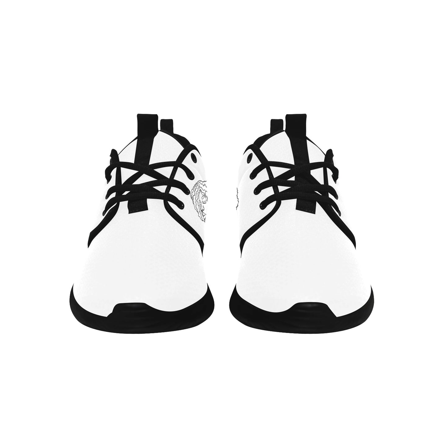 NATURALLY ME (BL) WHITE w/ Black Sole Sneakers