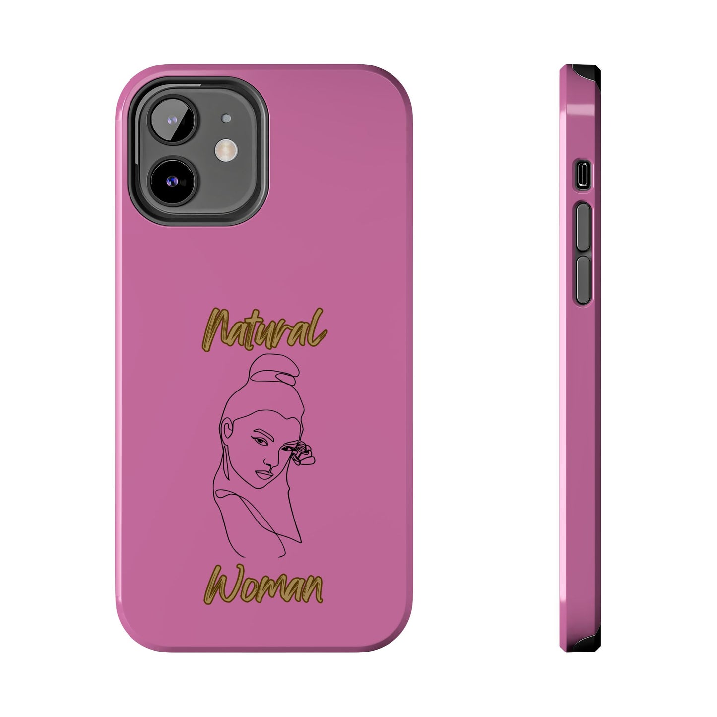 Natural Woman Sassy Bun (BL) Tough Phone Cases LIGHT PINK