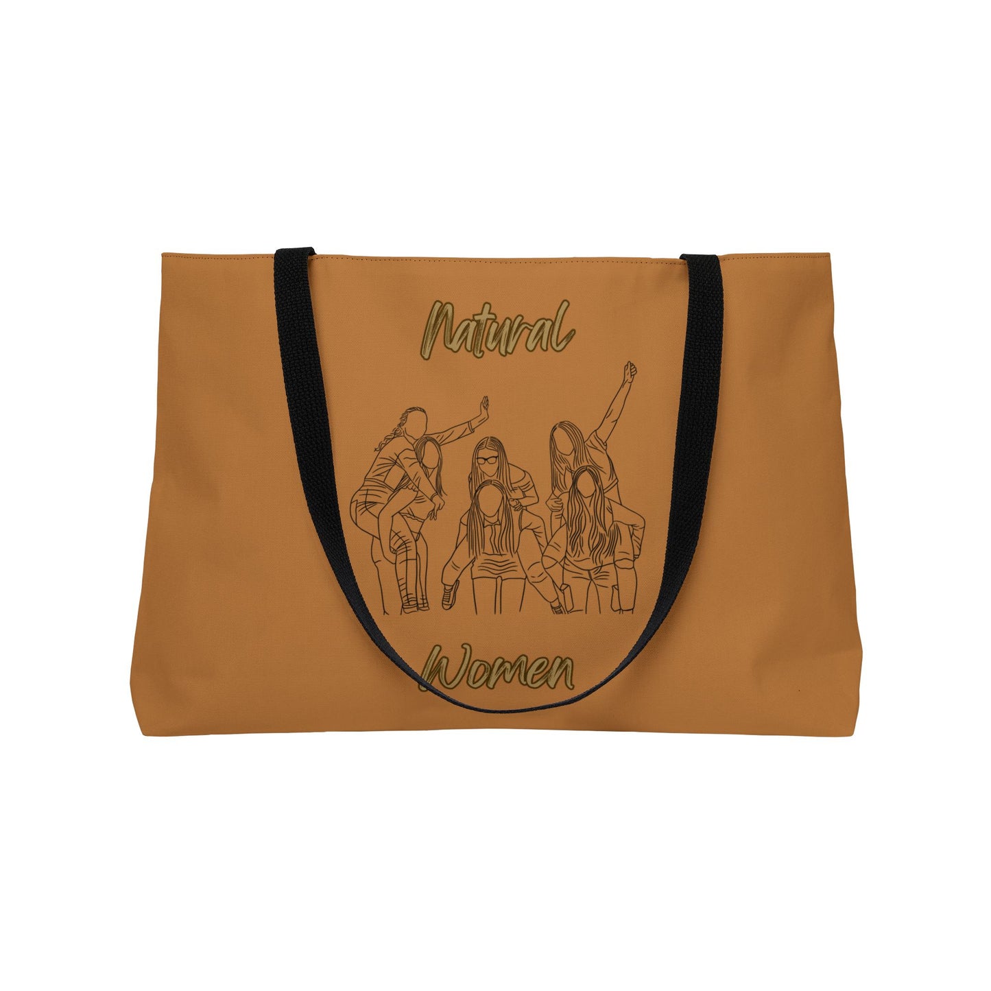 Natural Women Piggy Back (BL) Weekender Tote Bag LIGHT BROWN
