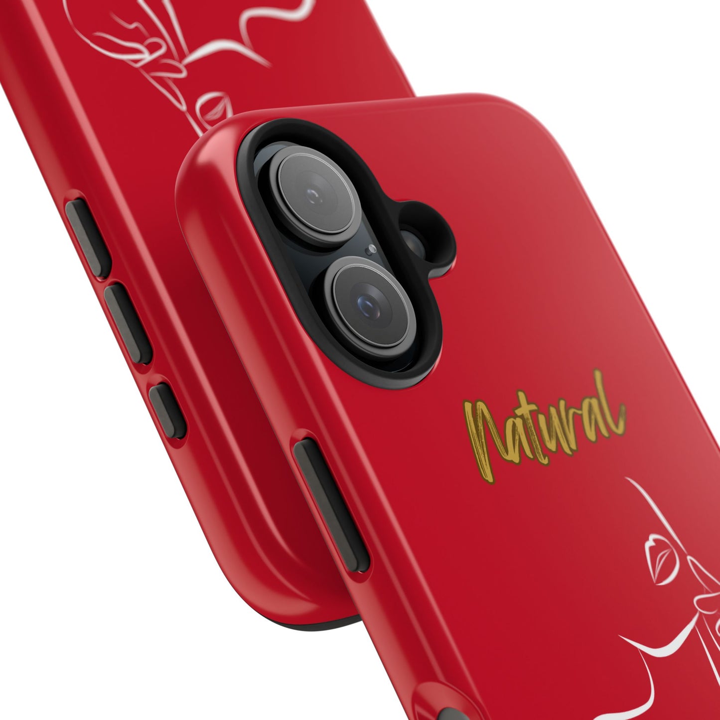 Natural Woman Chin Up (WL)Tough Phone Cases DARK RED