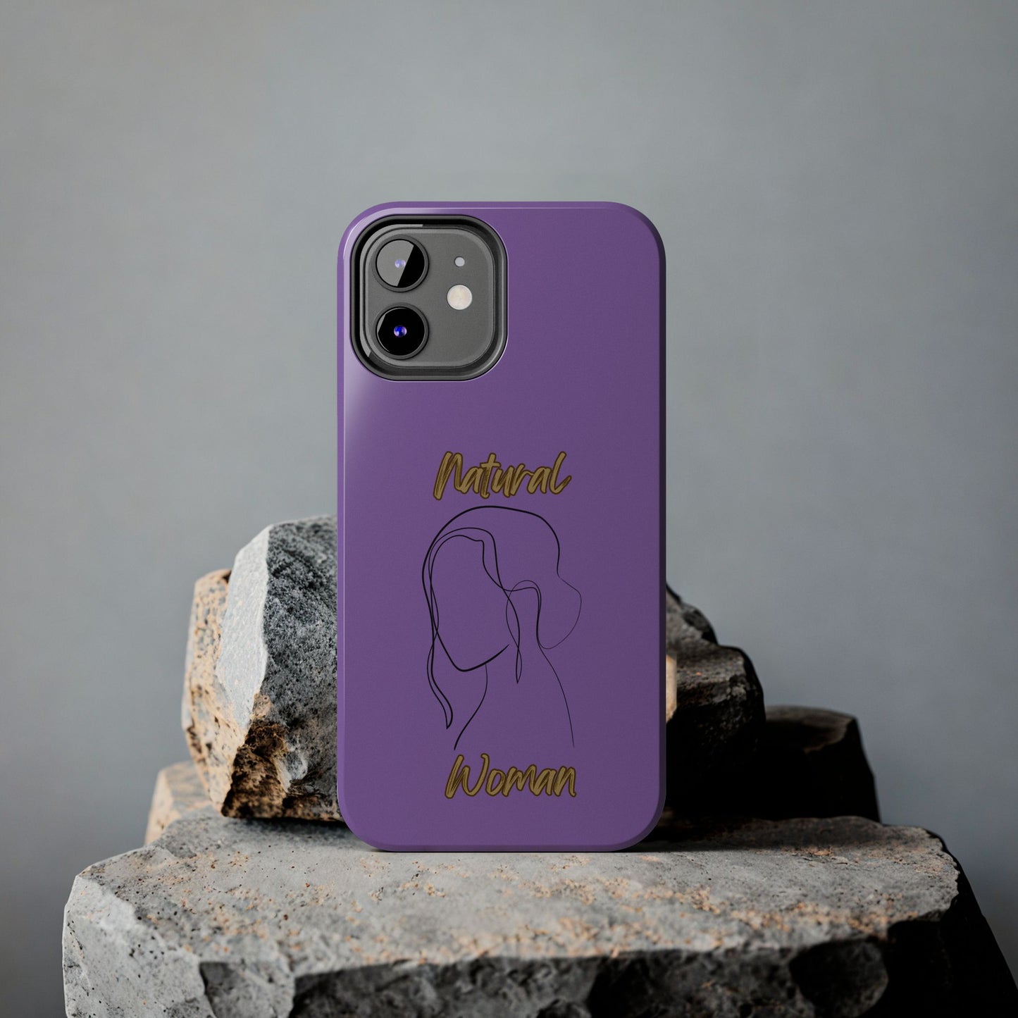 Natural Woman Hanging Hair (BL) Tough Phone Cases LIGHT PURPLE