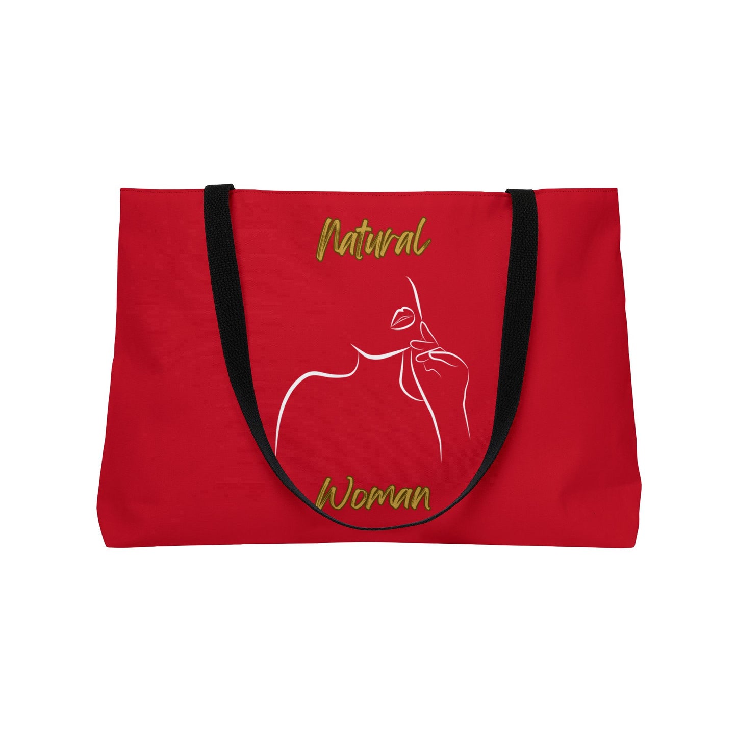 Natural Woman Chin Up (WL) Weekender Tote Bag DARK RED