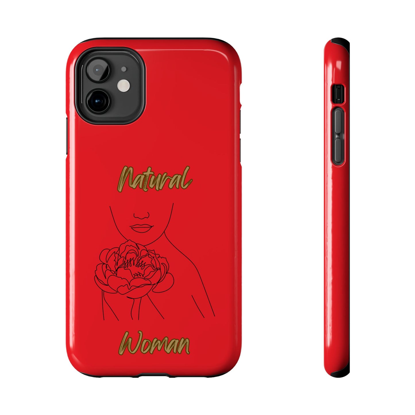 Natural Woman Kissed Flower (BL)Tough Phone Cases RED