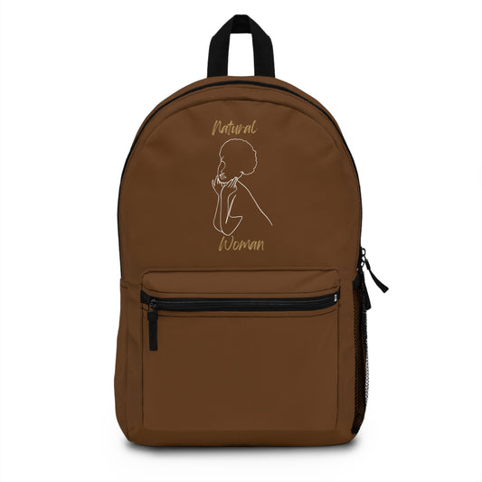 Natural Woman Cute Afro (WL) Backpack BROWN