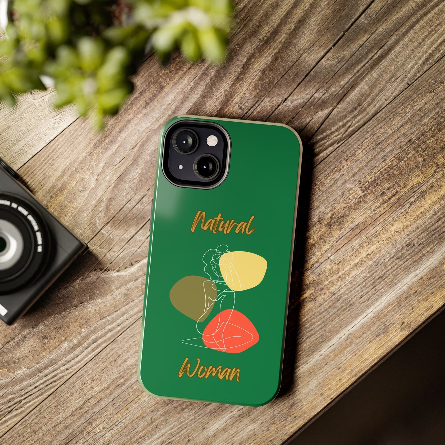 Natural Woman Colorful Pose (WL)Tough Phone Cases DARK GREEN