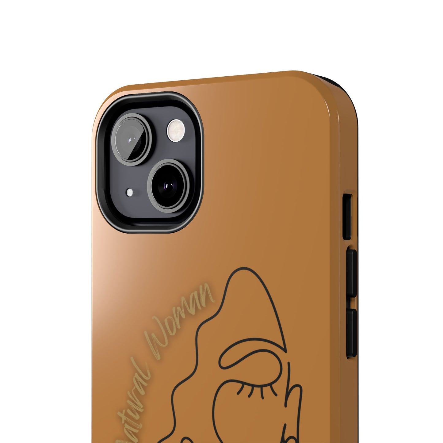 Natural Woman Half Face (BL)Tough Phone Case LIGHT BROWN